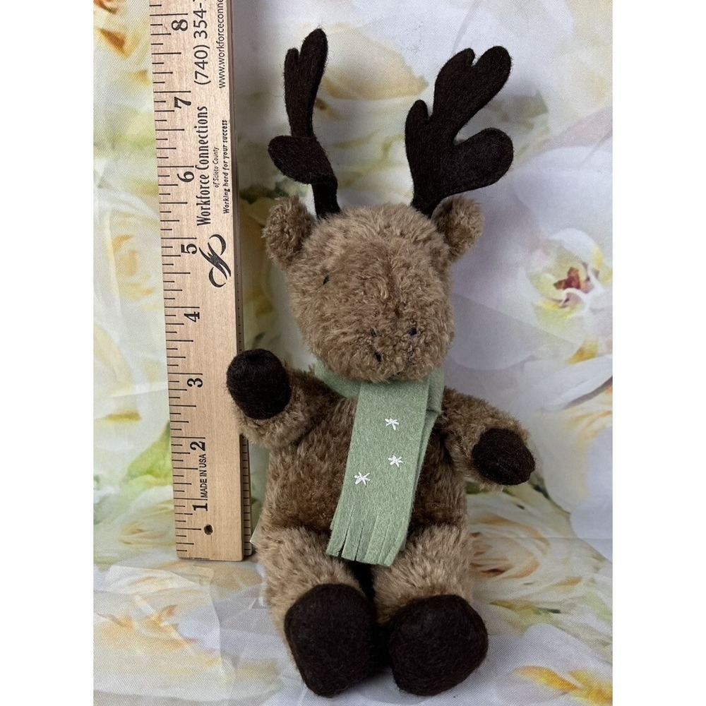Eddie Bauer Mini Moose Christmas Stuffed Animal Doll Vintage with Original Tags